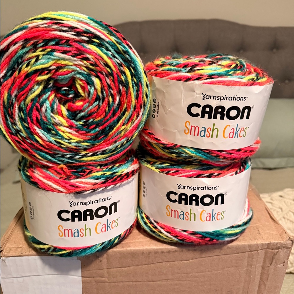 Caron Smash Cakes Multicolor Yarn Cake - Bright Multicolor
